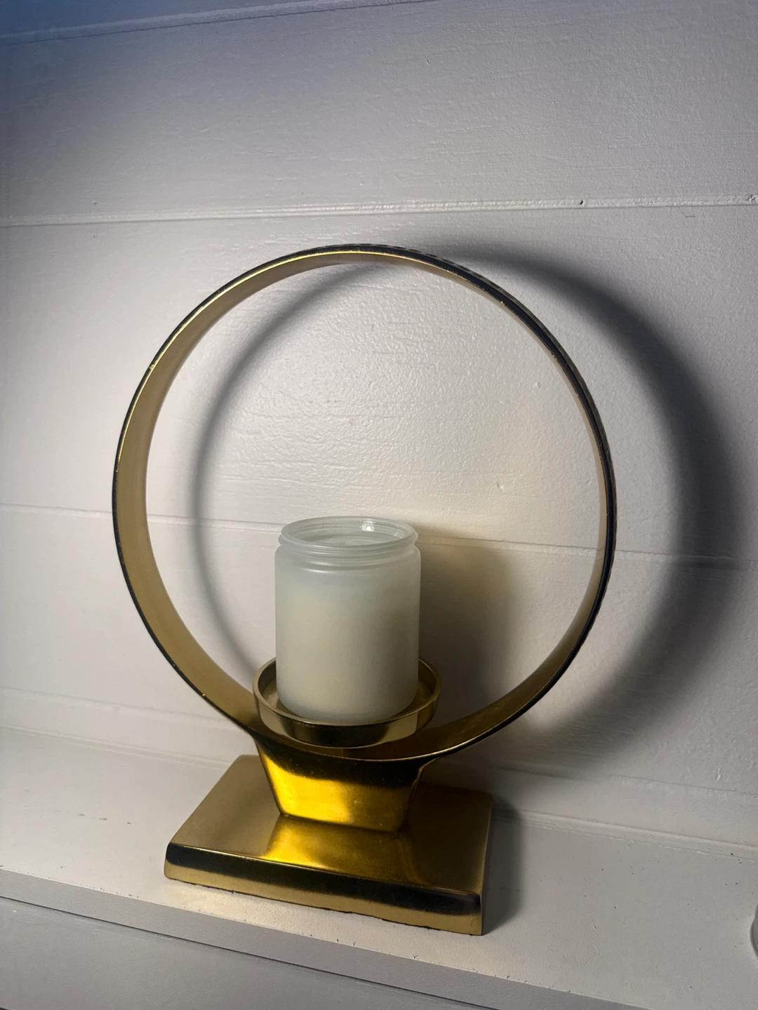 Gold Metal Candle Holder