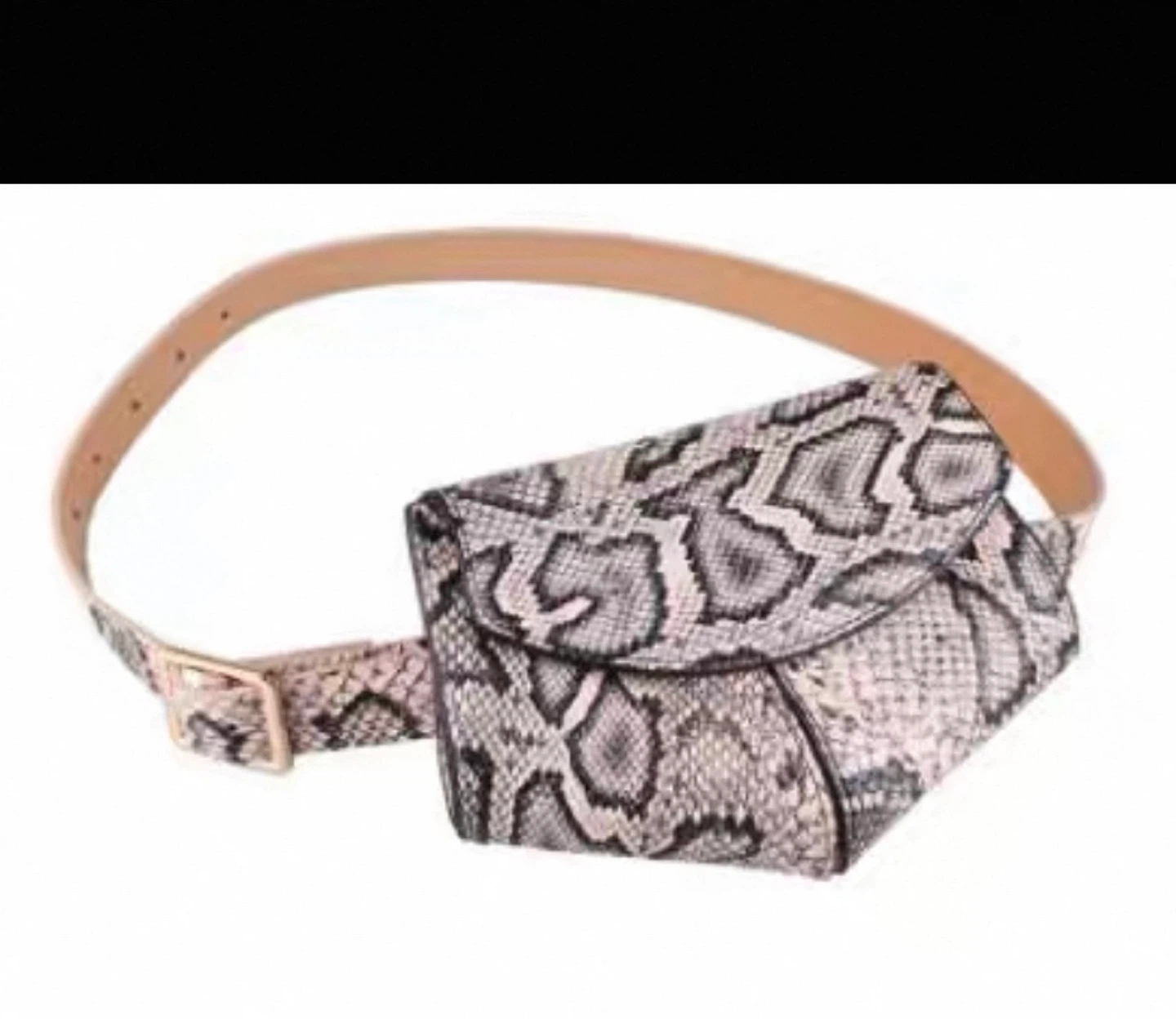 Snakeskin Print Belt Bag - photo 4