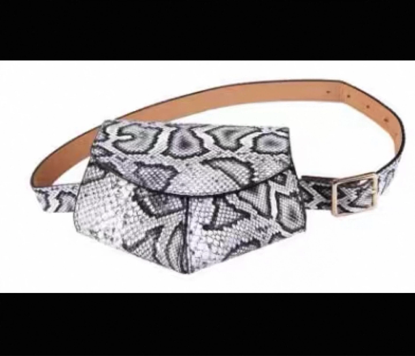 Snakeskin Print Belt Bag - photo 3