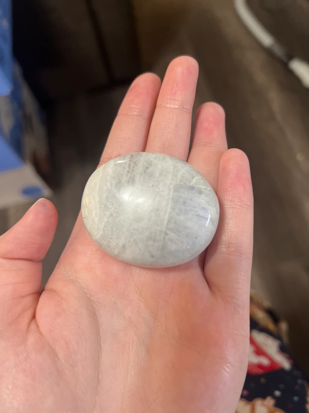 Polished Moonstone Palm Stone