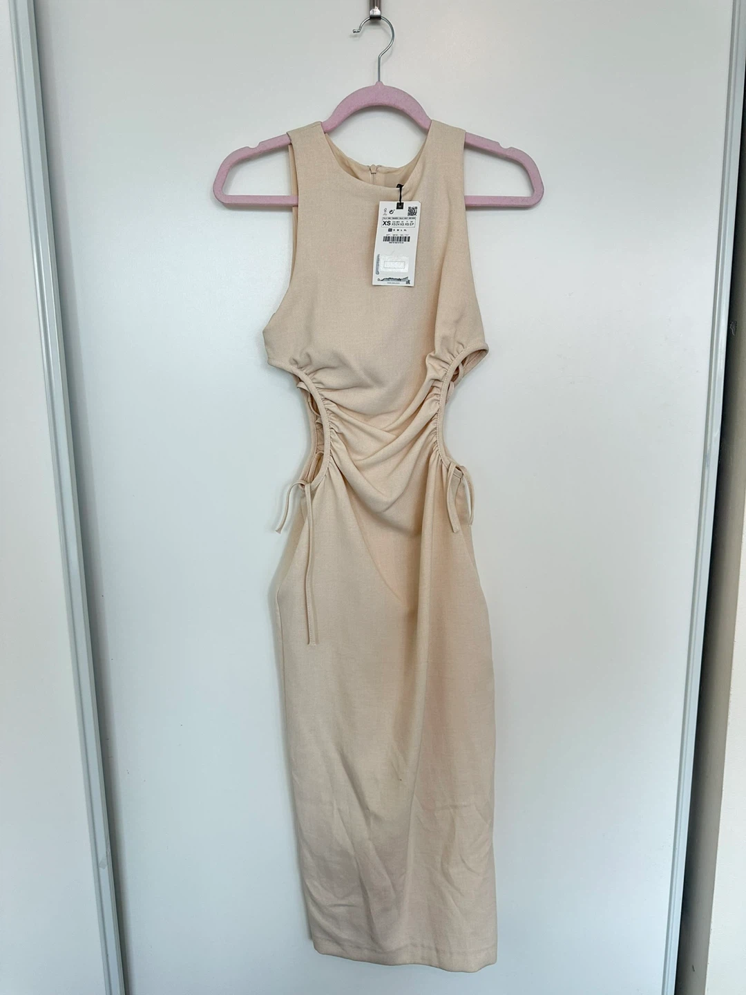 Zara Ruched Cut-Out Dress - XS
