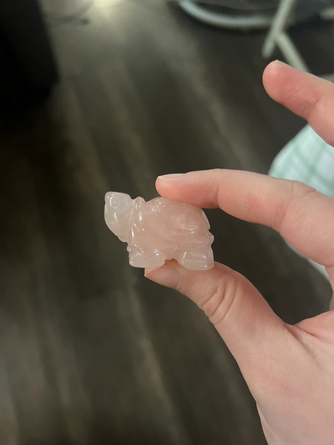 Rose Quartz Turtle Carving