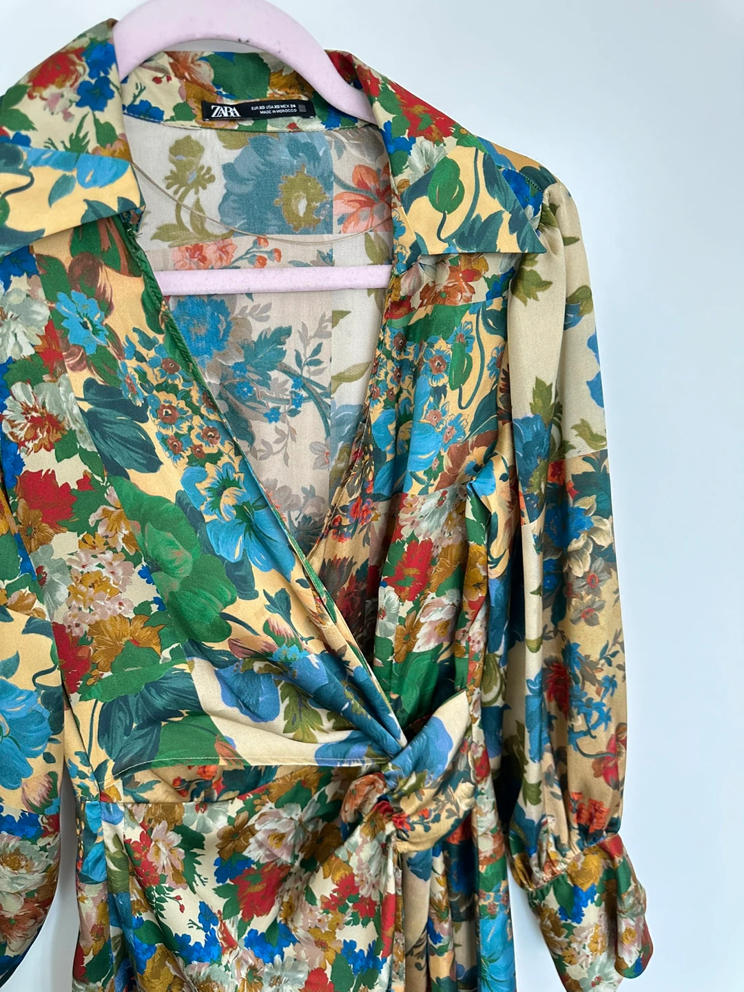 Zara Floral Print Wrap Dress - photo 2