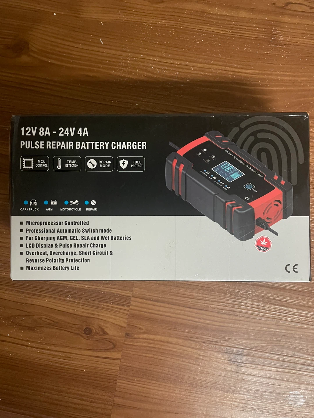 12V 8A - 24V 4A Pulse Repair Battery Charger