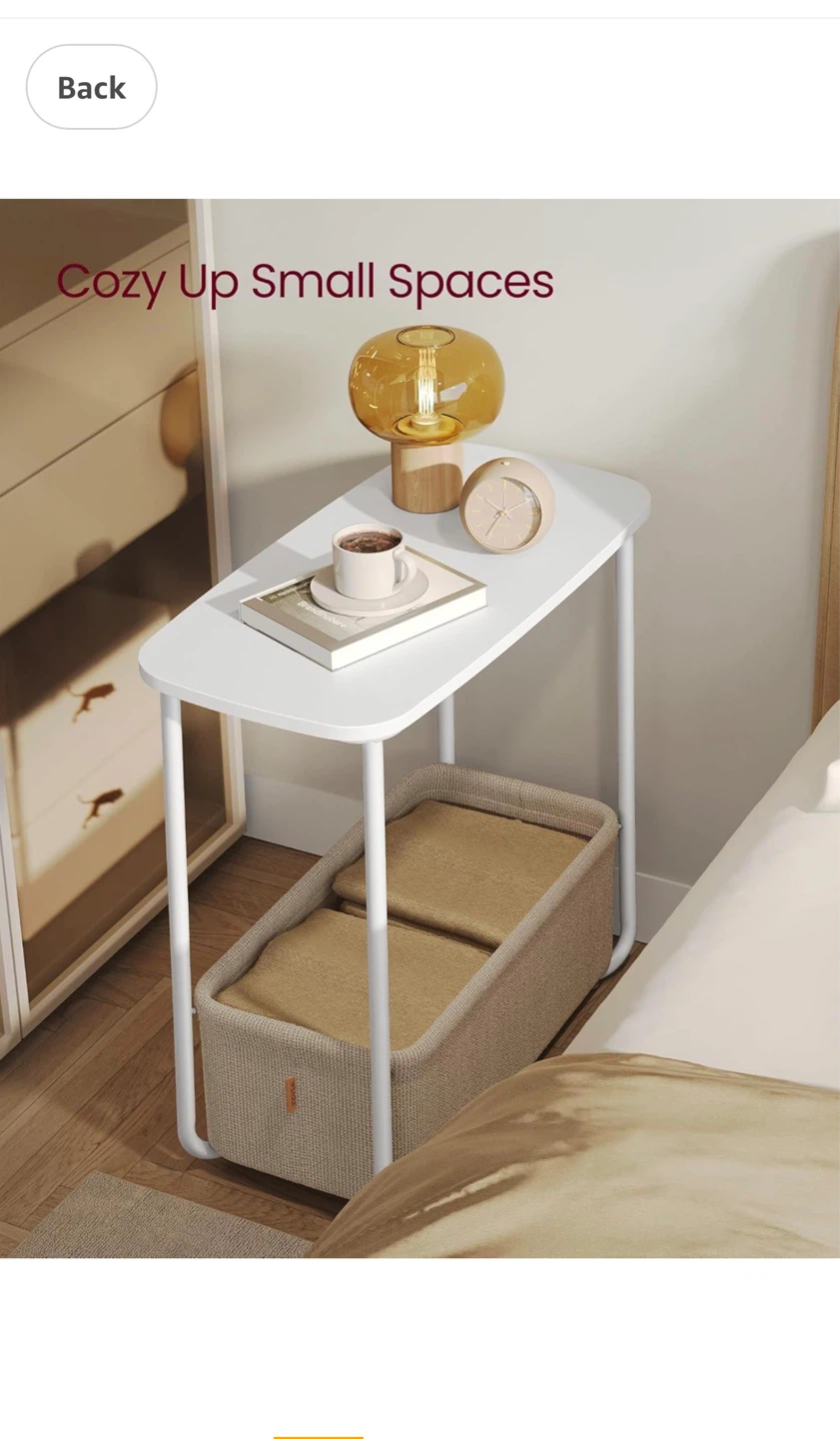 Brand New Side End Table with Fabric Basket - photo 4