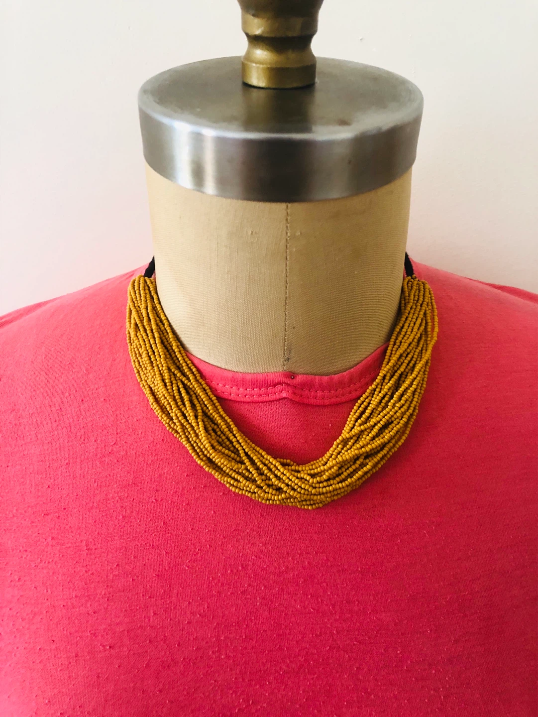 Yellow Beaded Necklace