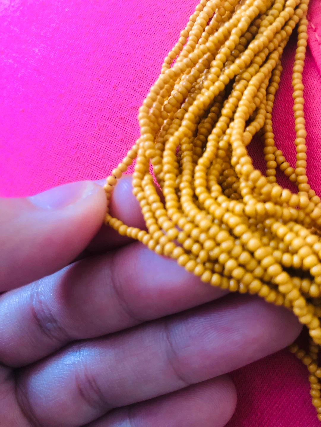 Yellow Beaded Necklace - photo 2