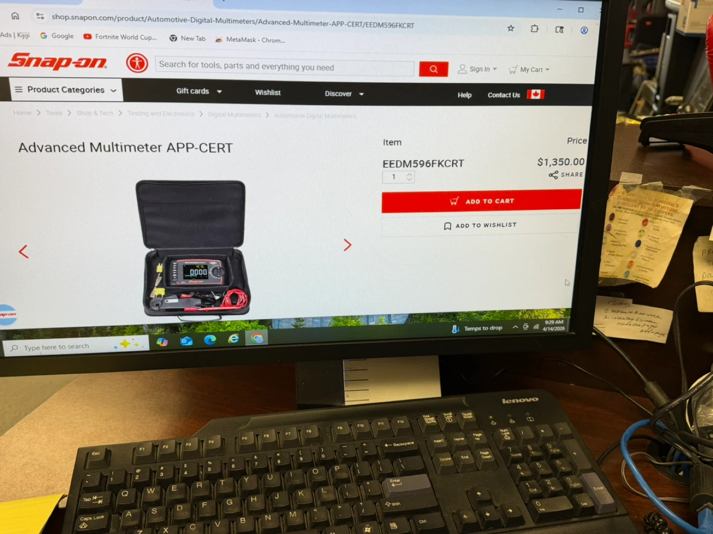 Snap-on EEDM596 Advanced Digital Multimeter with Case