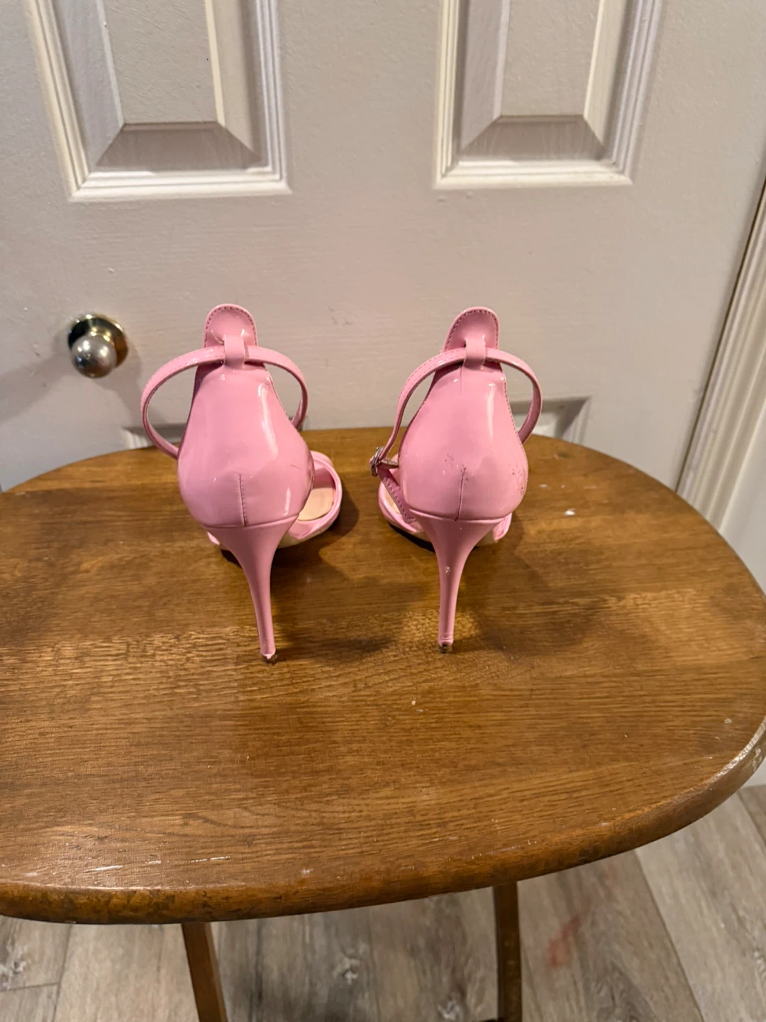 Pink Patent Ankle Strap Heels - photo 3