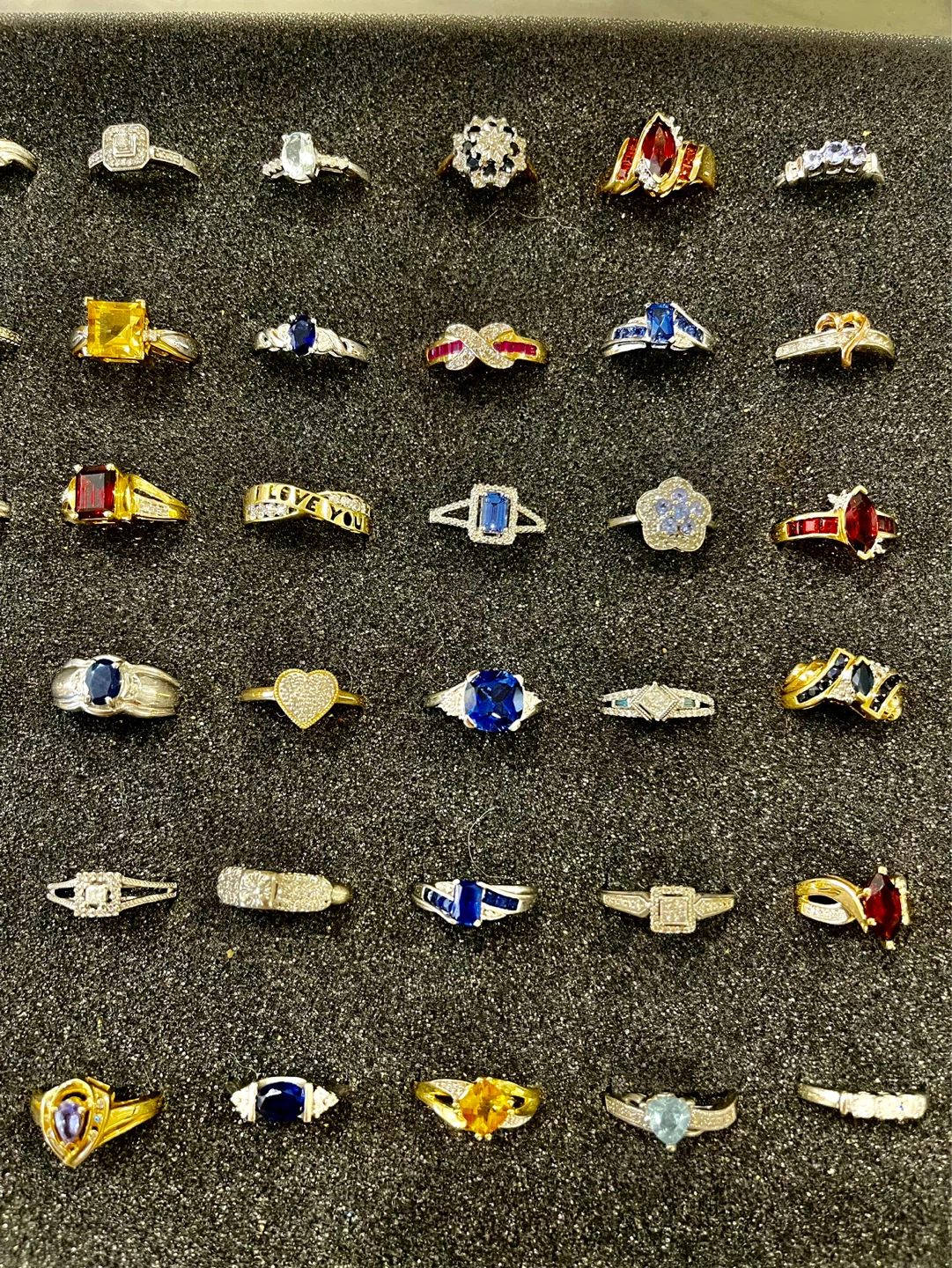 Assorted solid gold diamonds gems Collection of Rings - photo 2