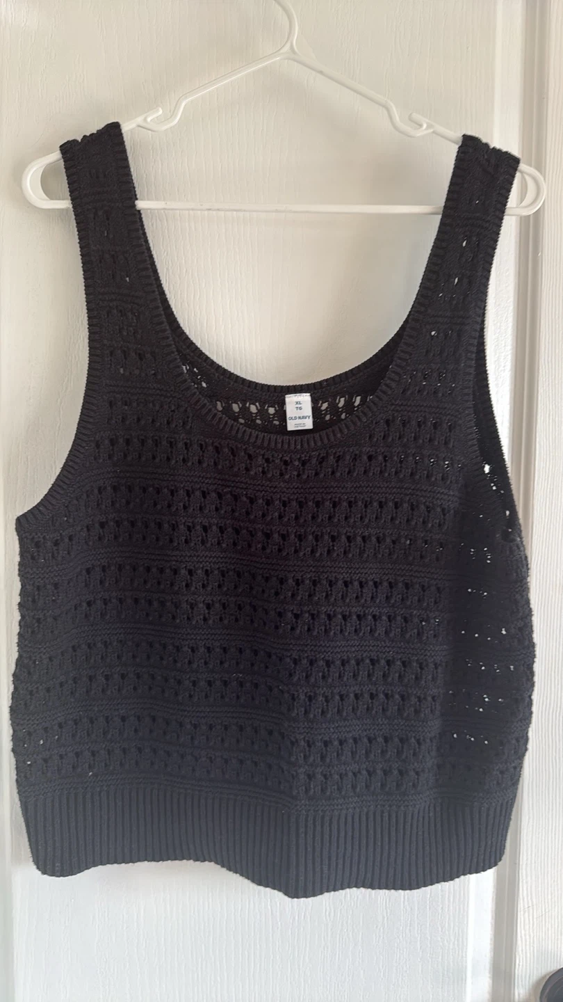 Old Navy Black Knit Tank Top XL