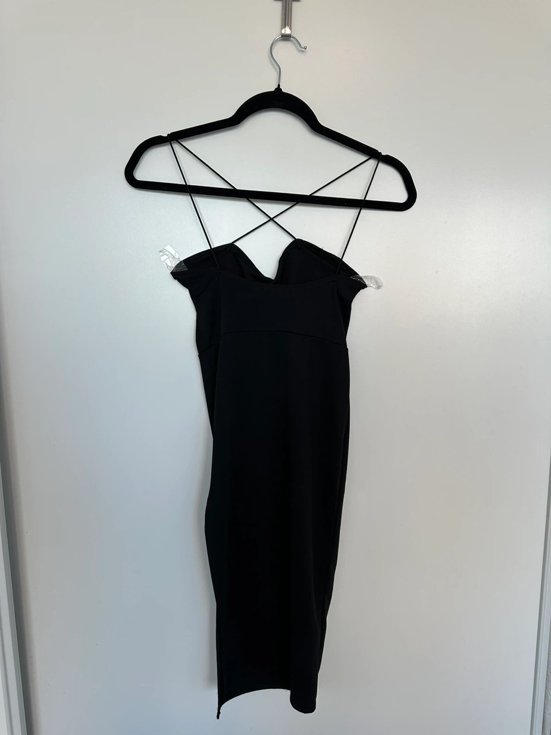 Boohoo Black Strappy Mini Dress