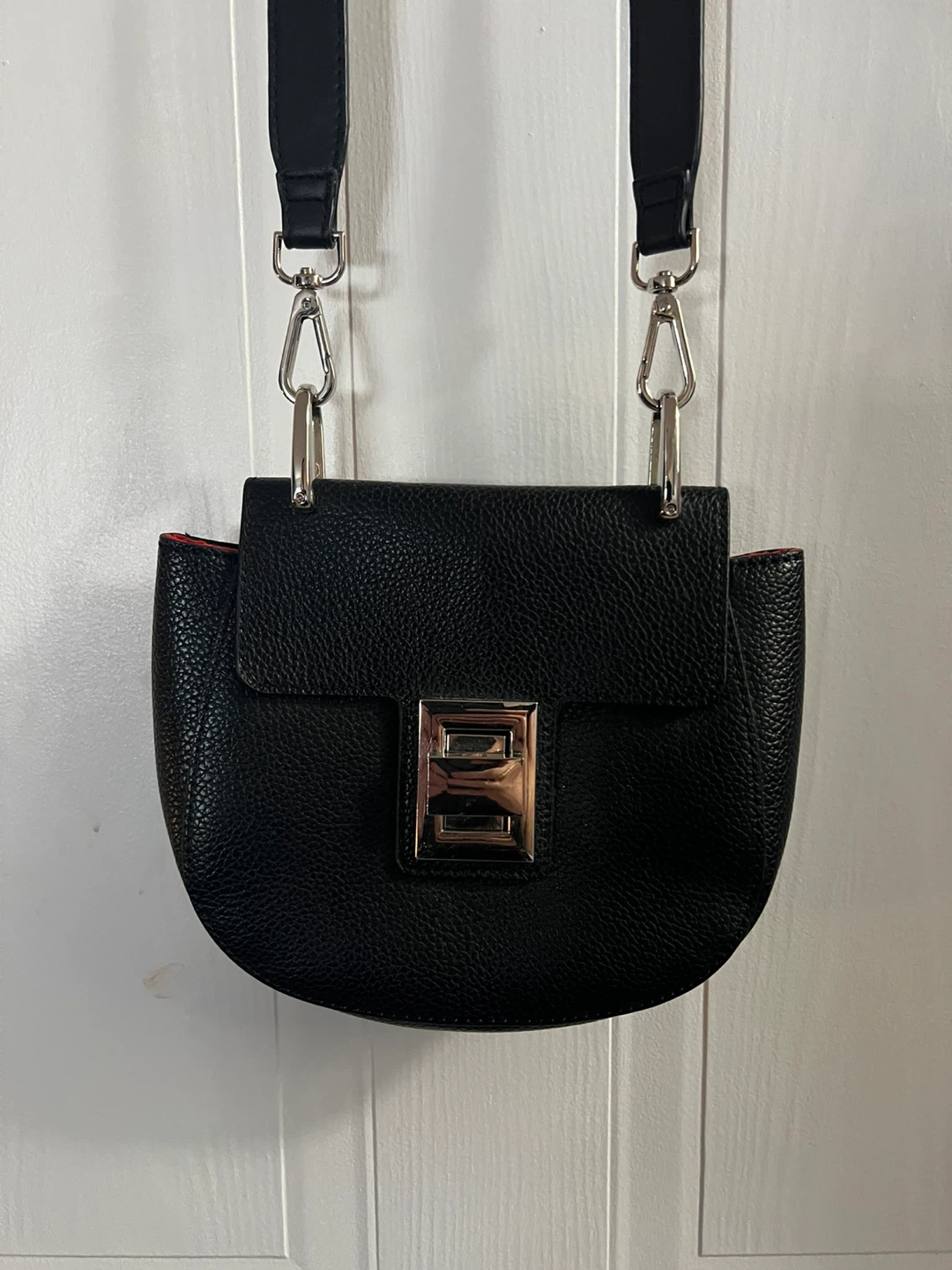 Steve Madden Black Leather Crossbody Bag