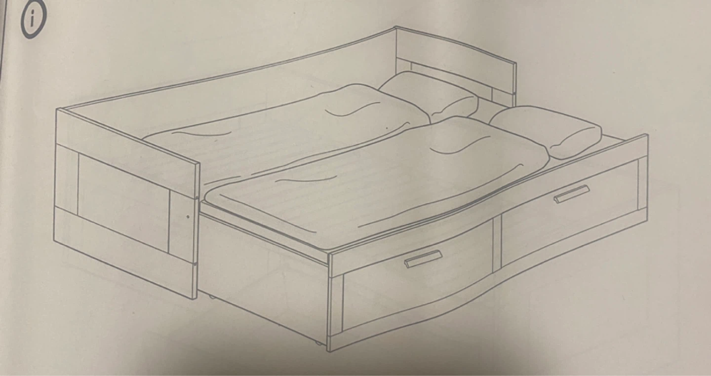 IKEA BRIMNES Bed Frame with 2 Drawers - photo 2