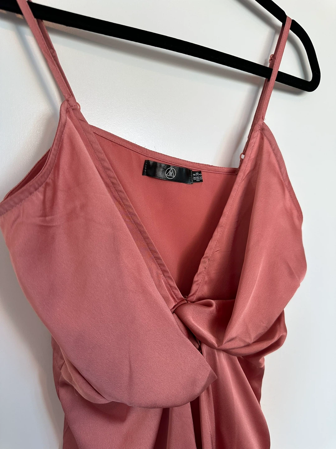 Missguided Satin Cami Mini Dress Rose Pink Size 8 fits 4 - photo 2