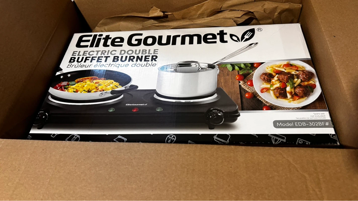 Elite Gourmet Electric Double Buffet Burner