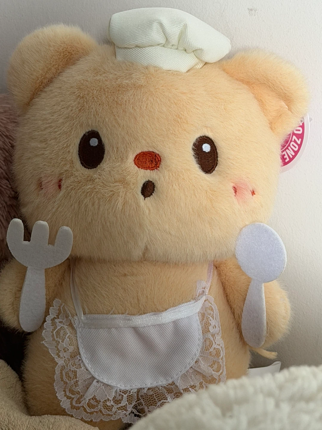 Chef Bear Plush Toy with Fork and Spoon