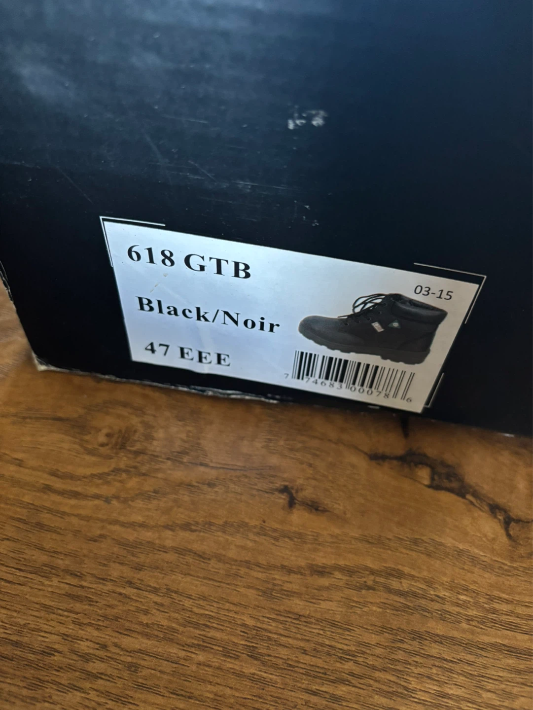 Sidewinder 618 GTB Black Safety Boots - Size 47 EEE