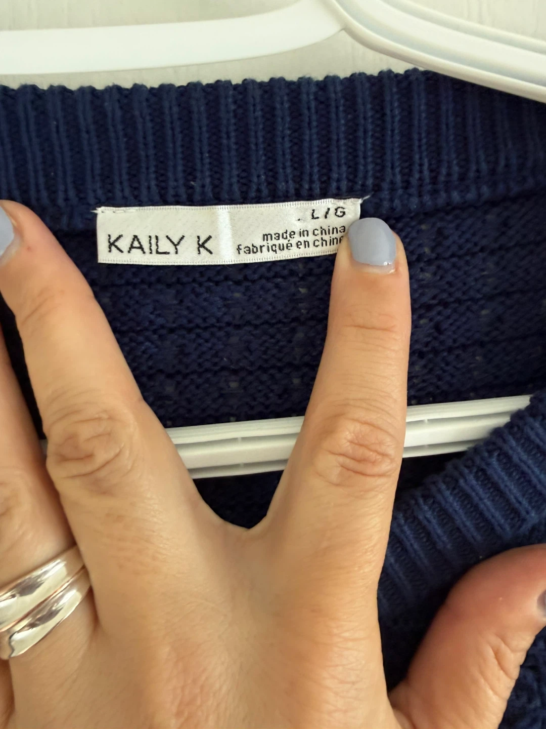 Kaily K Navy Blue Cardigan - Size L - photo 2