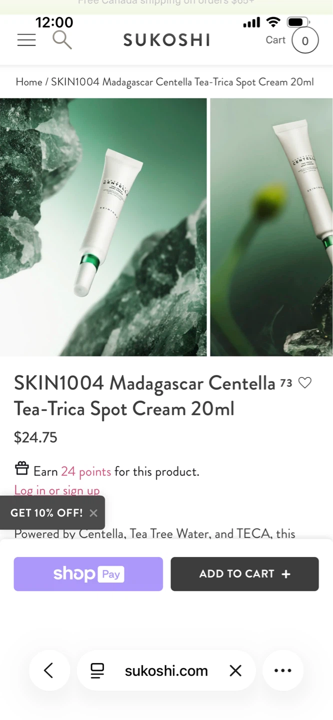 SKIN1004 Madagascar Centella Tea-Trica Spot Cream 20ml - photo 2