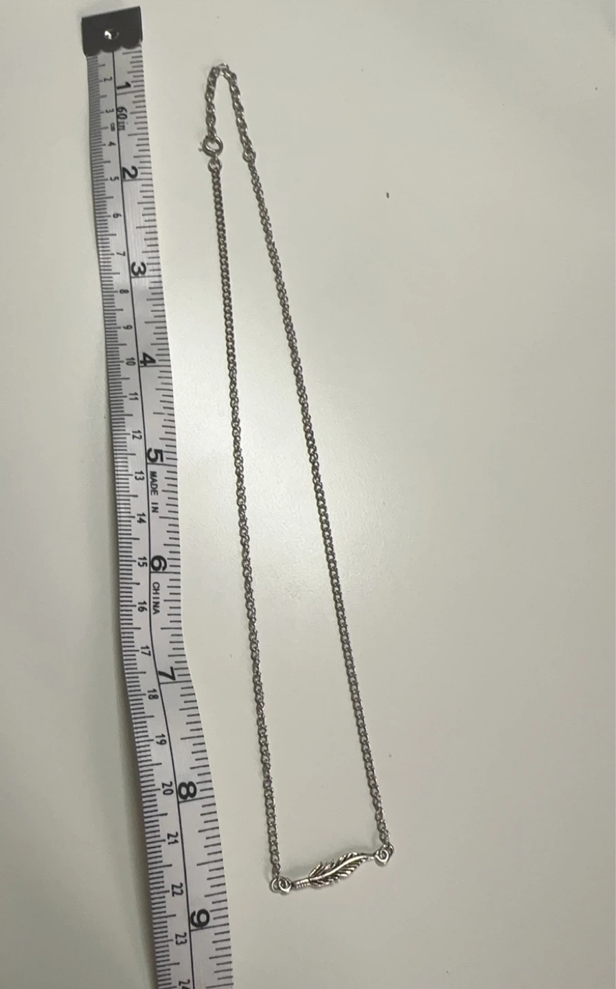 Sterling Silver Feather Necklace