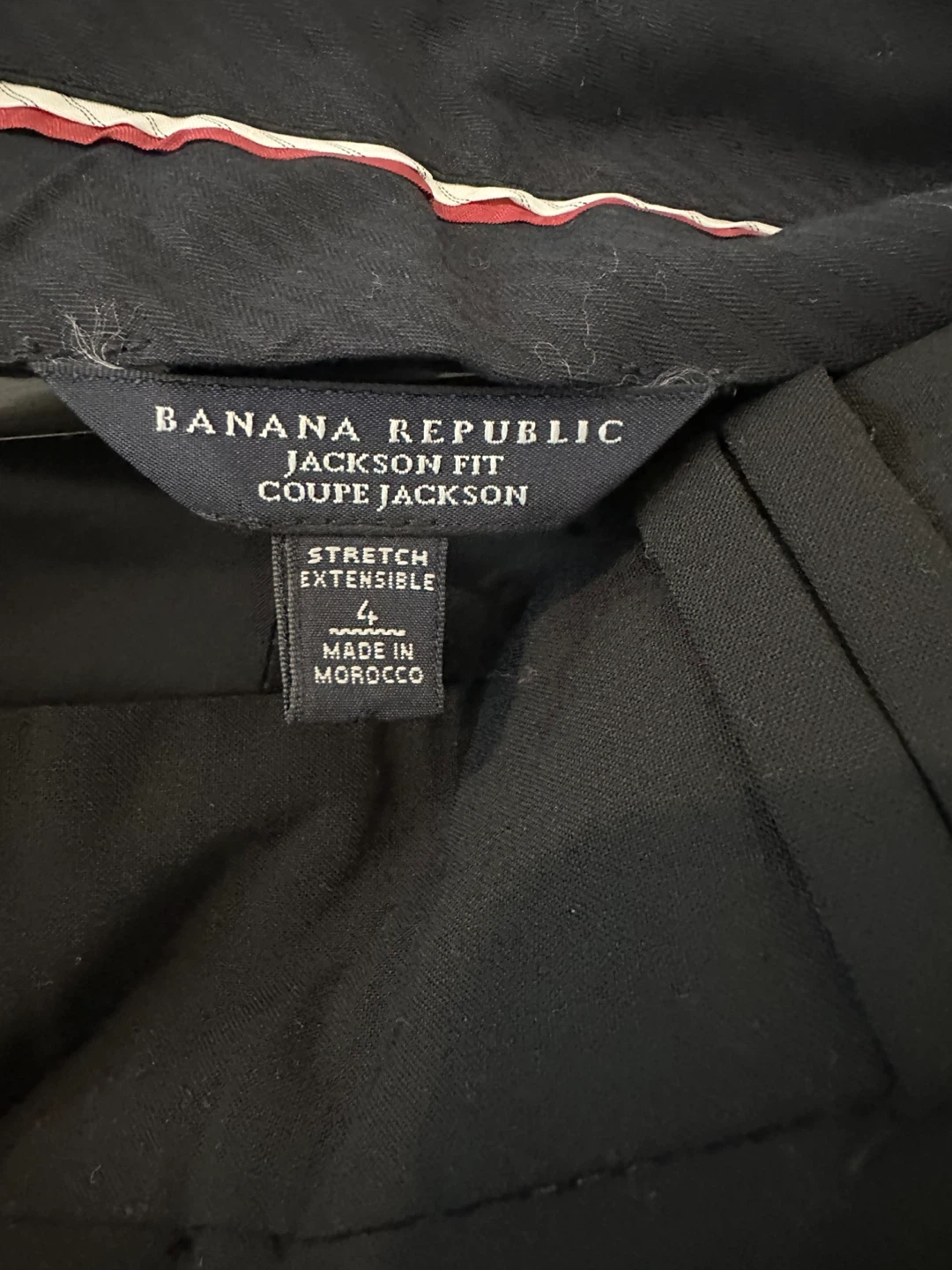 Banana Republic Jackson Fit Black Stretch Pants Size 4