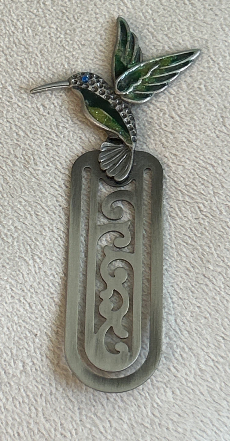 Hummingbird Pewter Bookmark