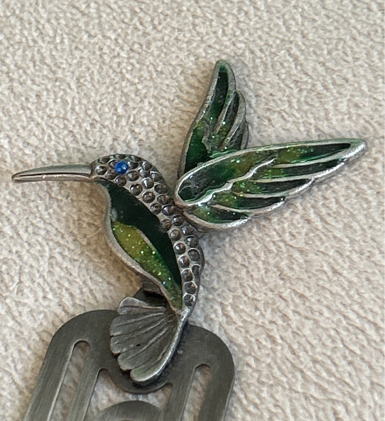 Hummingbird Pewter Bookmark - photo 2