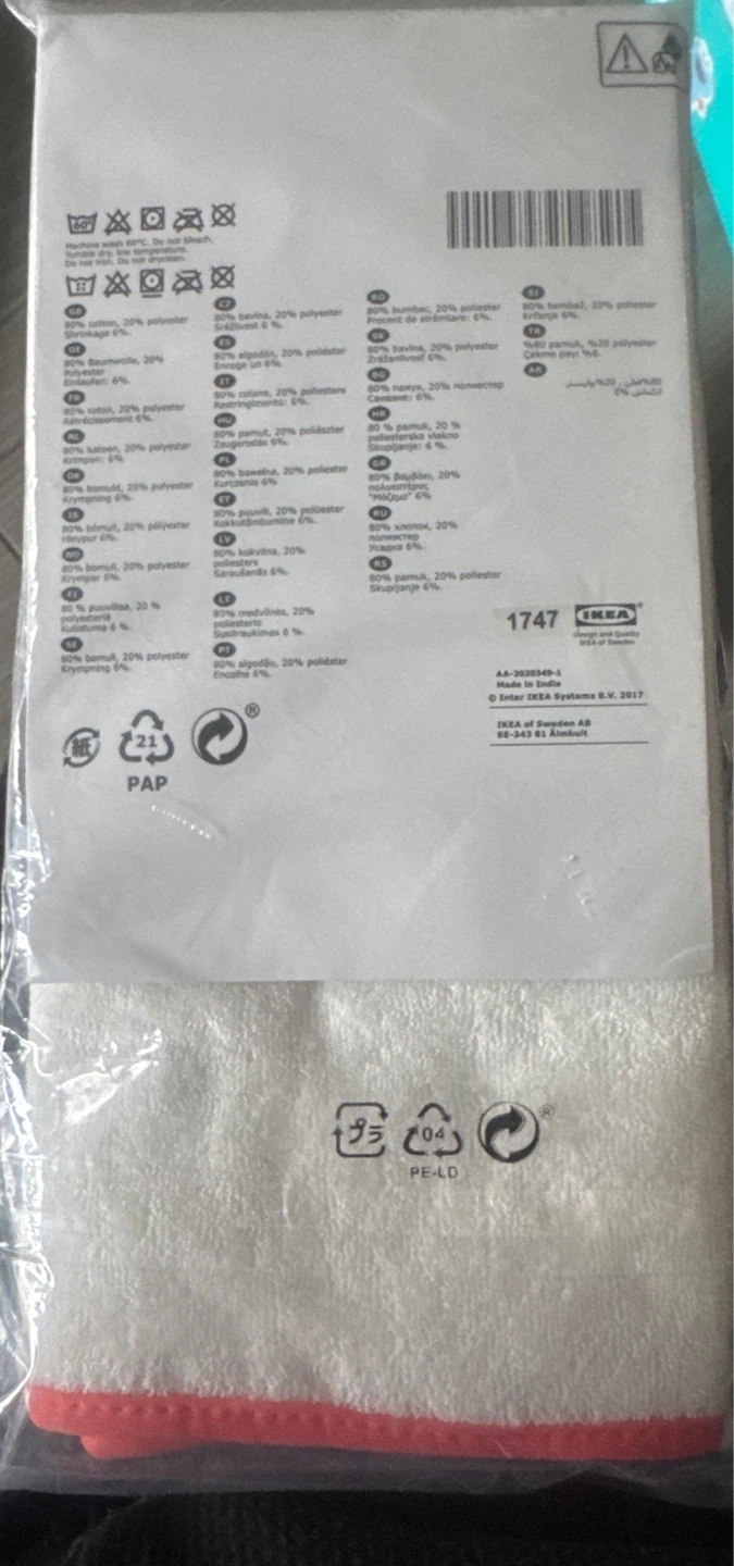 IKEA Skötsam Hand Towel - White with Rabbits (55x83 cm) - photo 2
