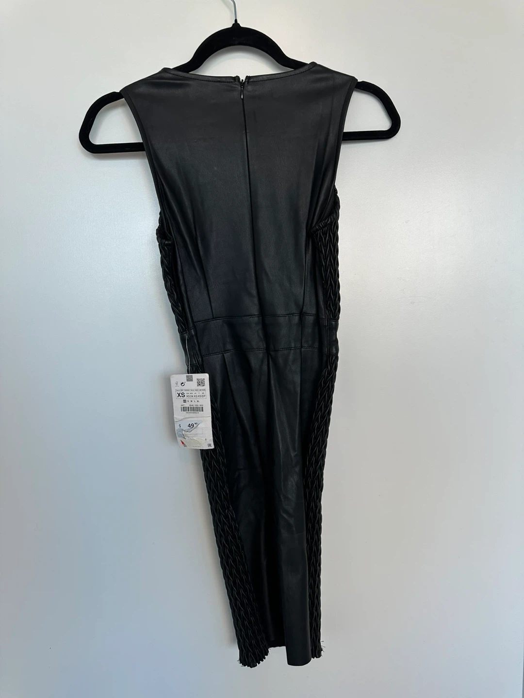 Zara Black Textured Sleeveless Dress - Size XS - photo 4