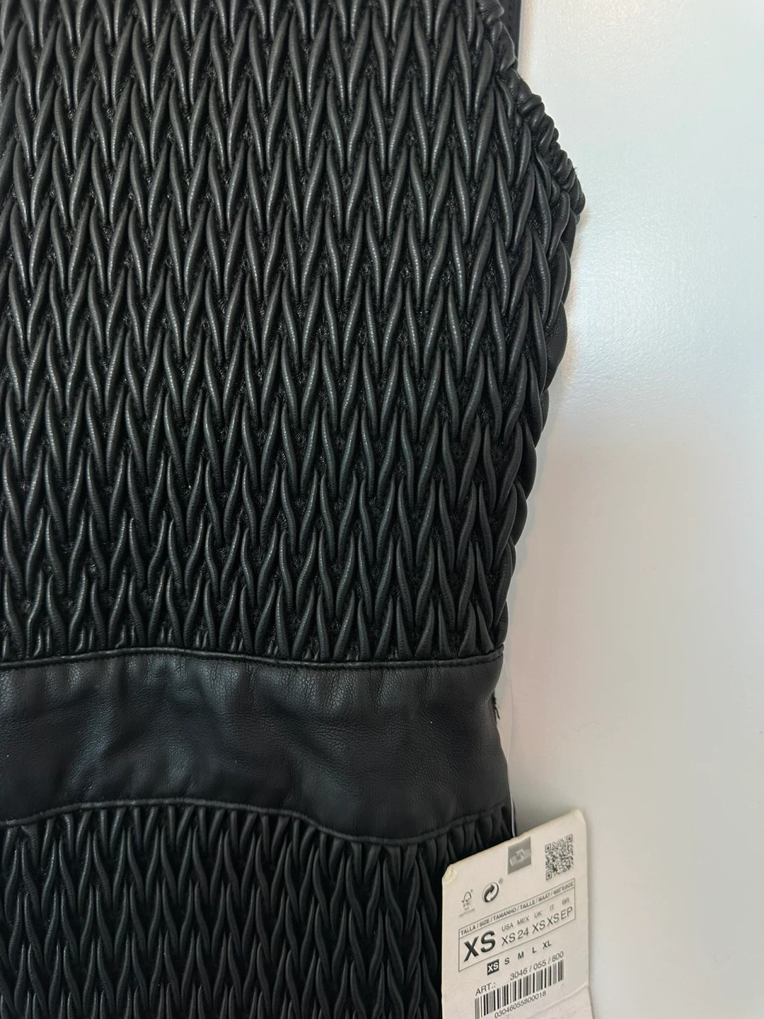 Zara Black Textured Sleeveless Dress - Size XS - photo 3
