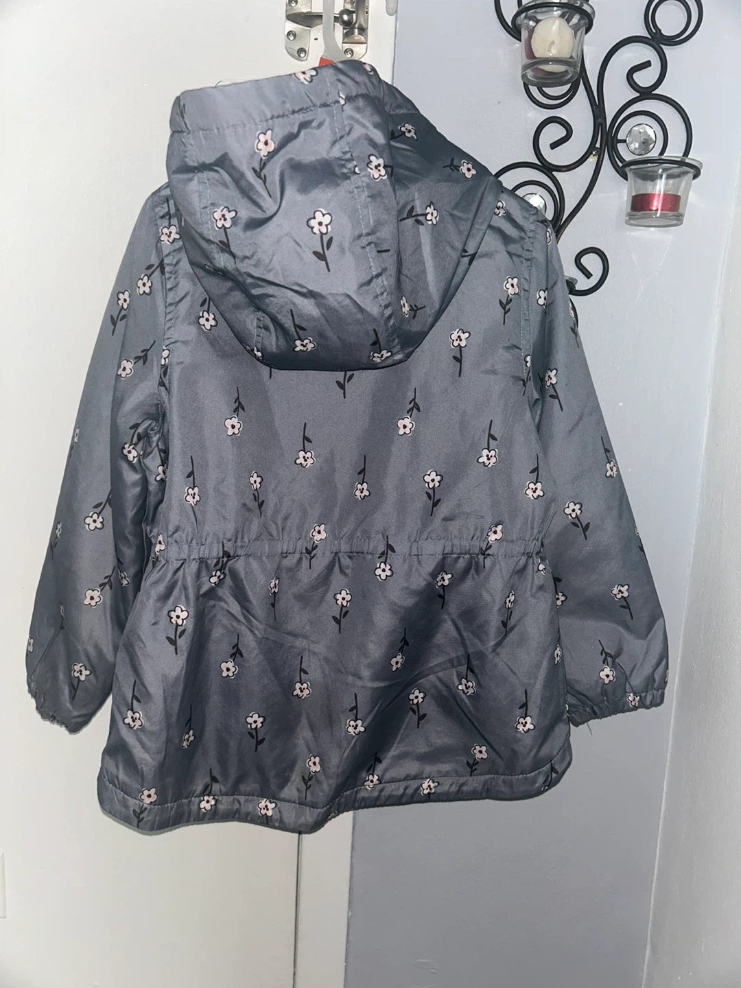 Carter's Girls Grey Floral Fleece Lined Jacket Size 6 - photo 4