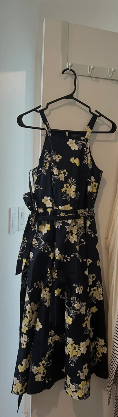 Navy Floral Halter Dress - photo 3