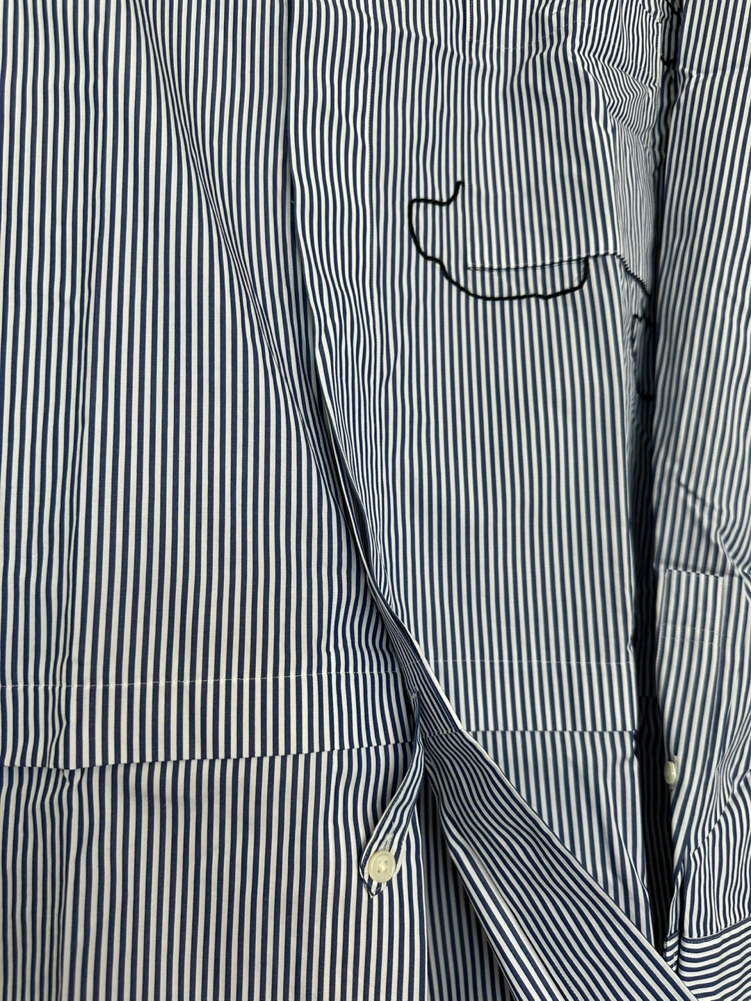 Uniqlo U Striped Band Collar Shirt XL - photo 5