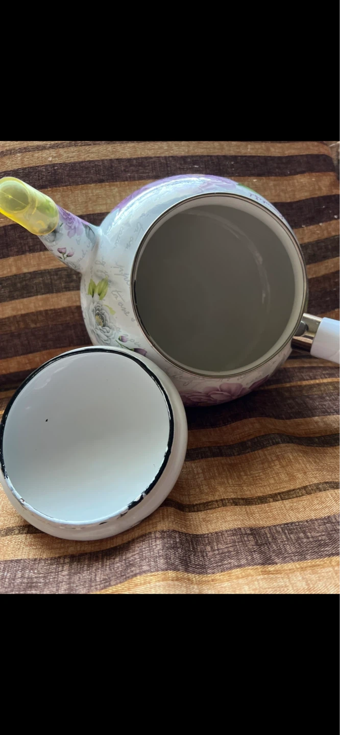 Floral Enamel Teapot Kettle - photo 3