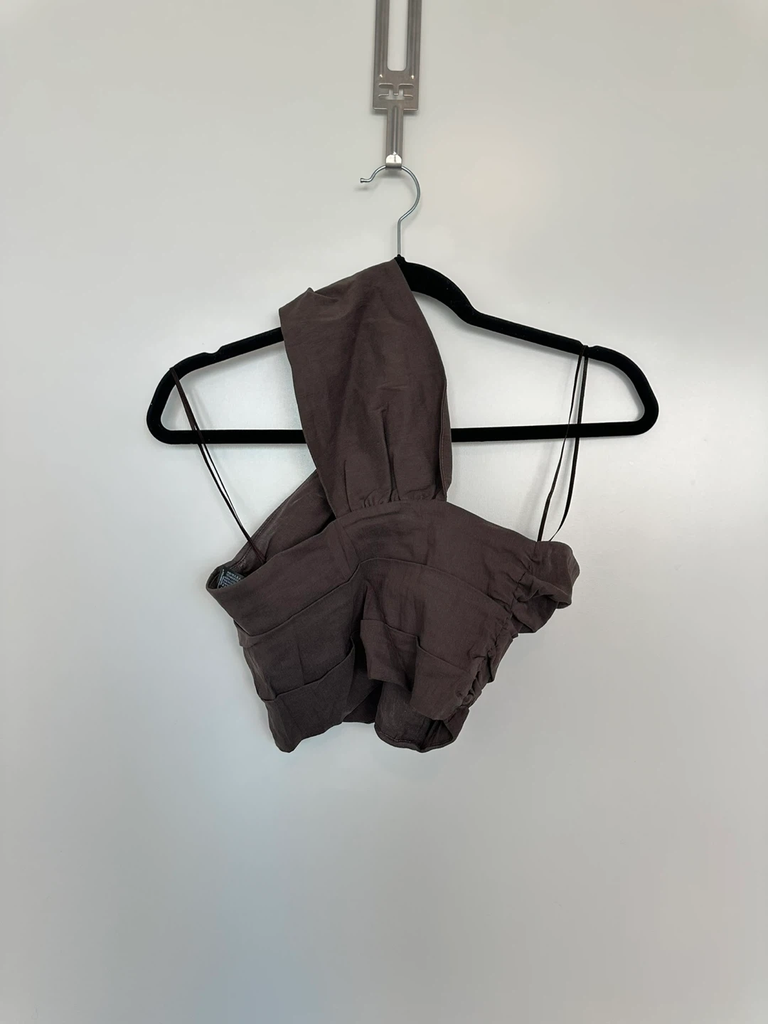 ZARA Brown Linen Blend Crop Top Size S - photo 3