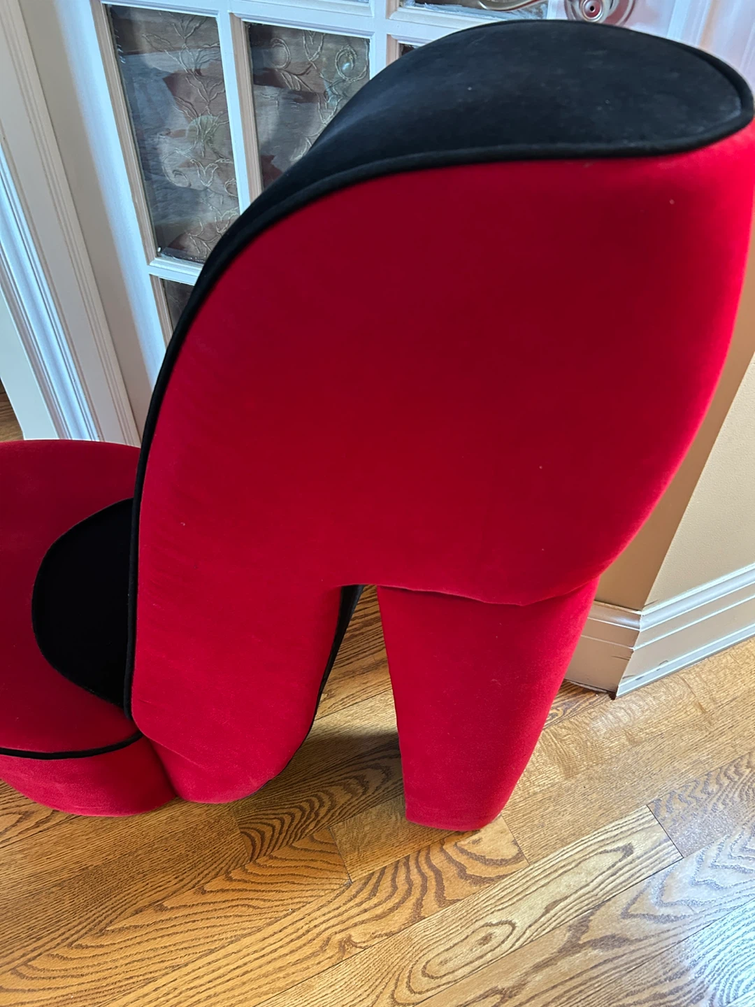 Red and Black High Heel Shoe Chair - photo 2