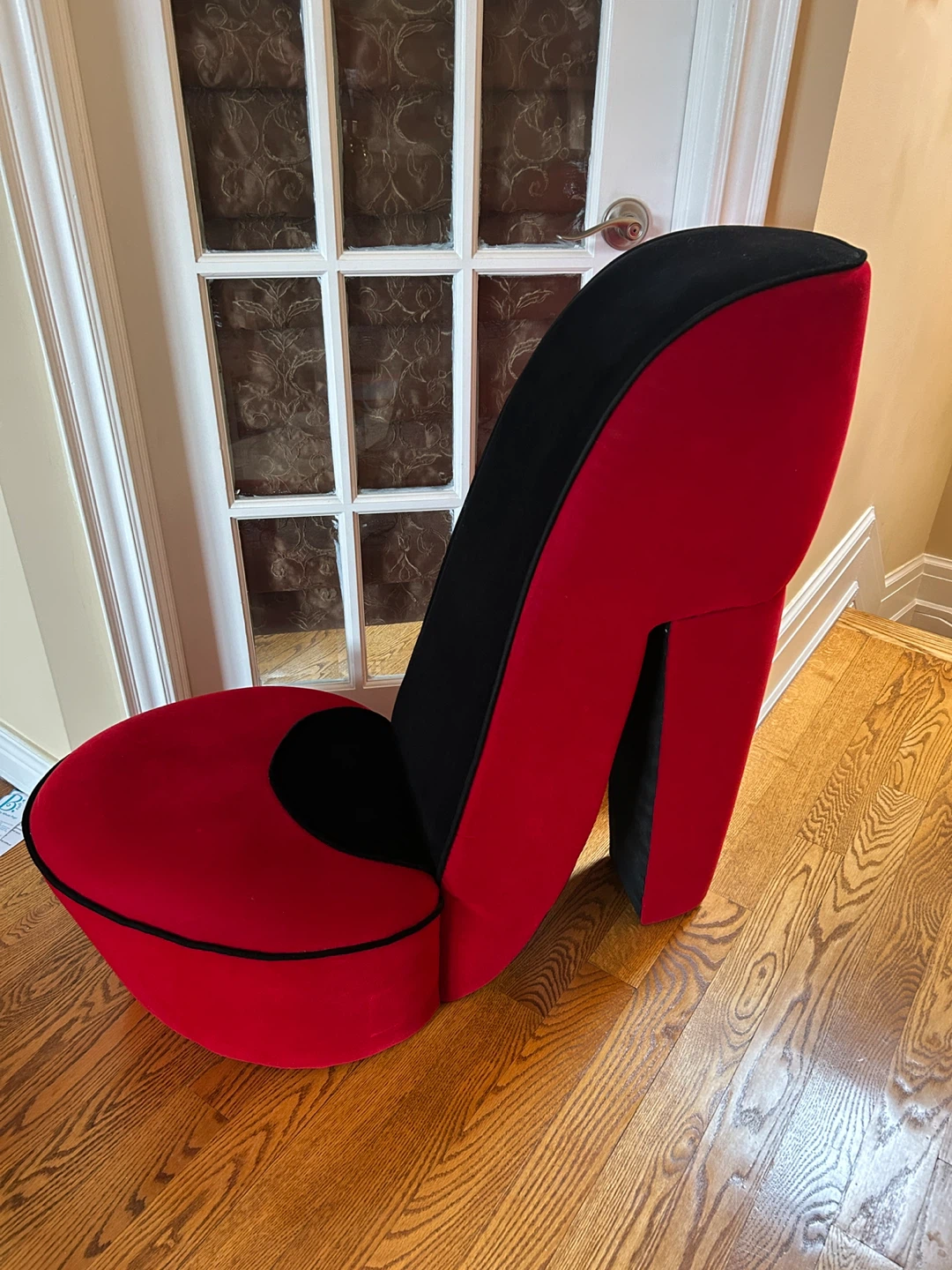Red and Black High Heel Shoe Chair