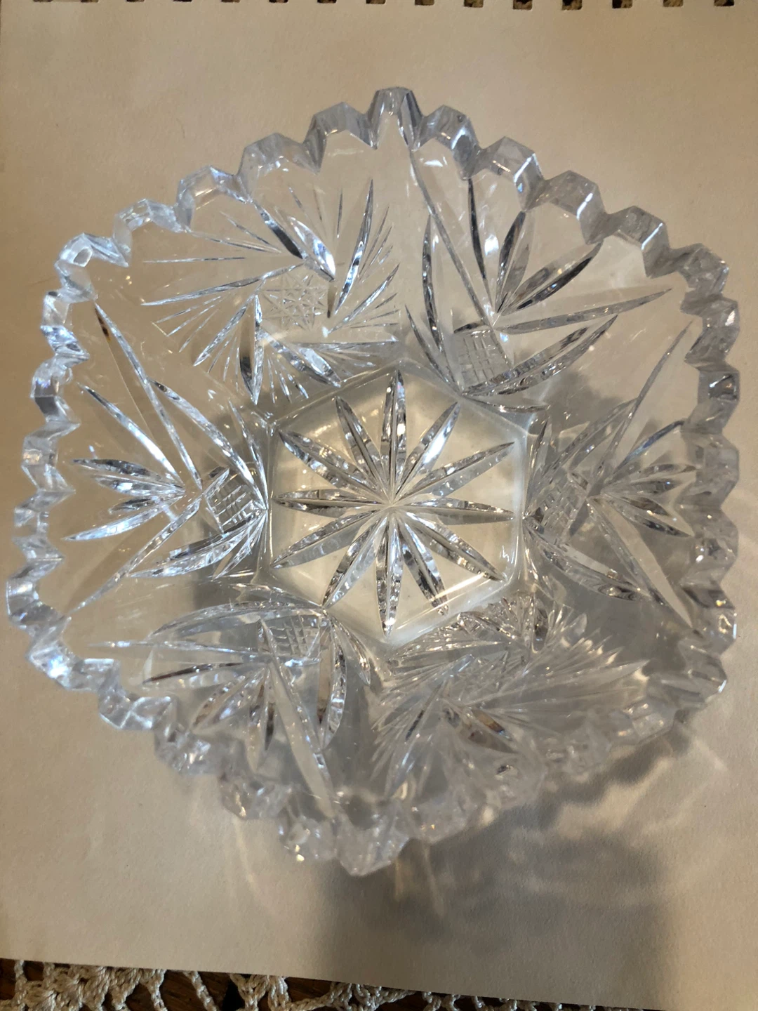 Cut Crystal Glass Bowl - photo 5