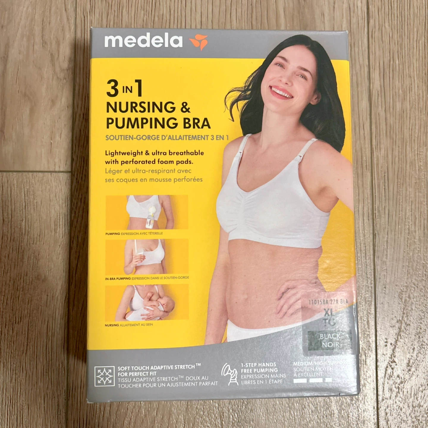Brand new MEDELA black 3-in-1 nursing & pumping bra, size XL