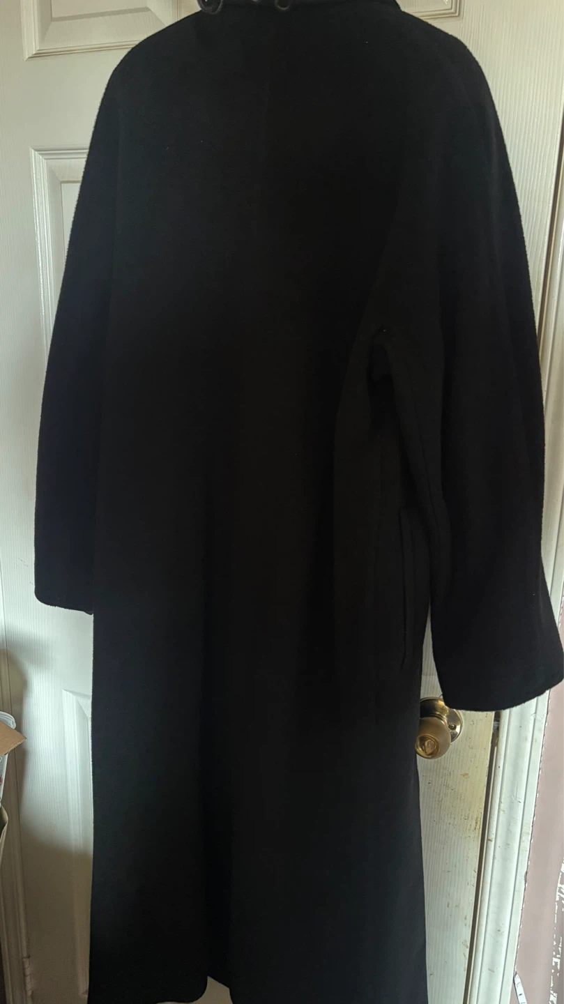 Babaton Atelier Black Wool Blend Coat Size 3 - photo 4