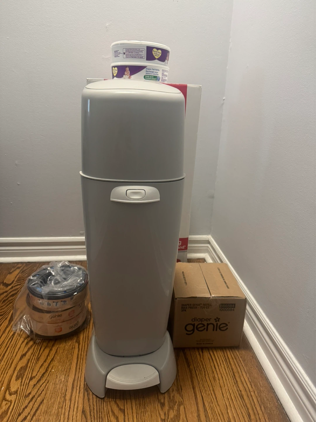 Diaper Genie Complete Pail with 3 Refills & 4 Carbon Filters