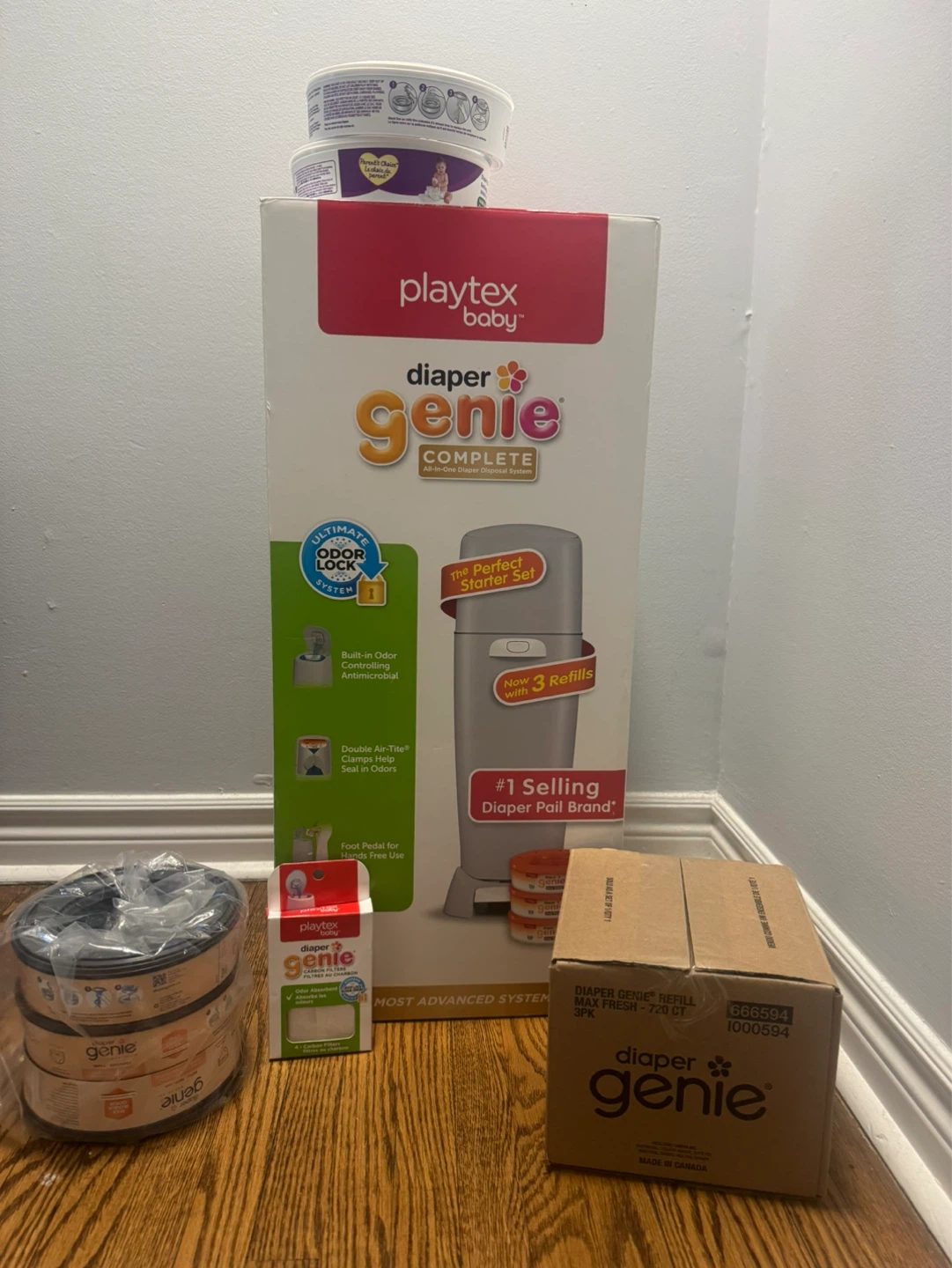 Diaper Genie Complete Pail with 3 Refills & 4 Carbon Filters - photo 2