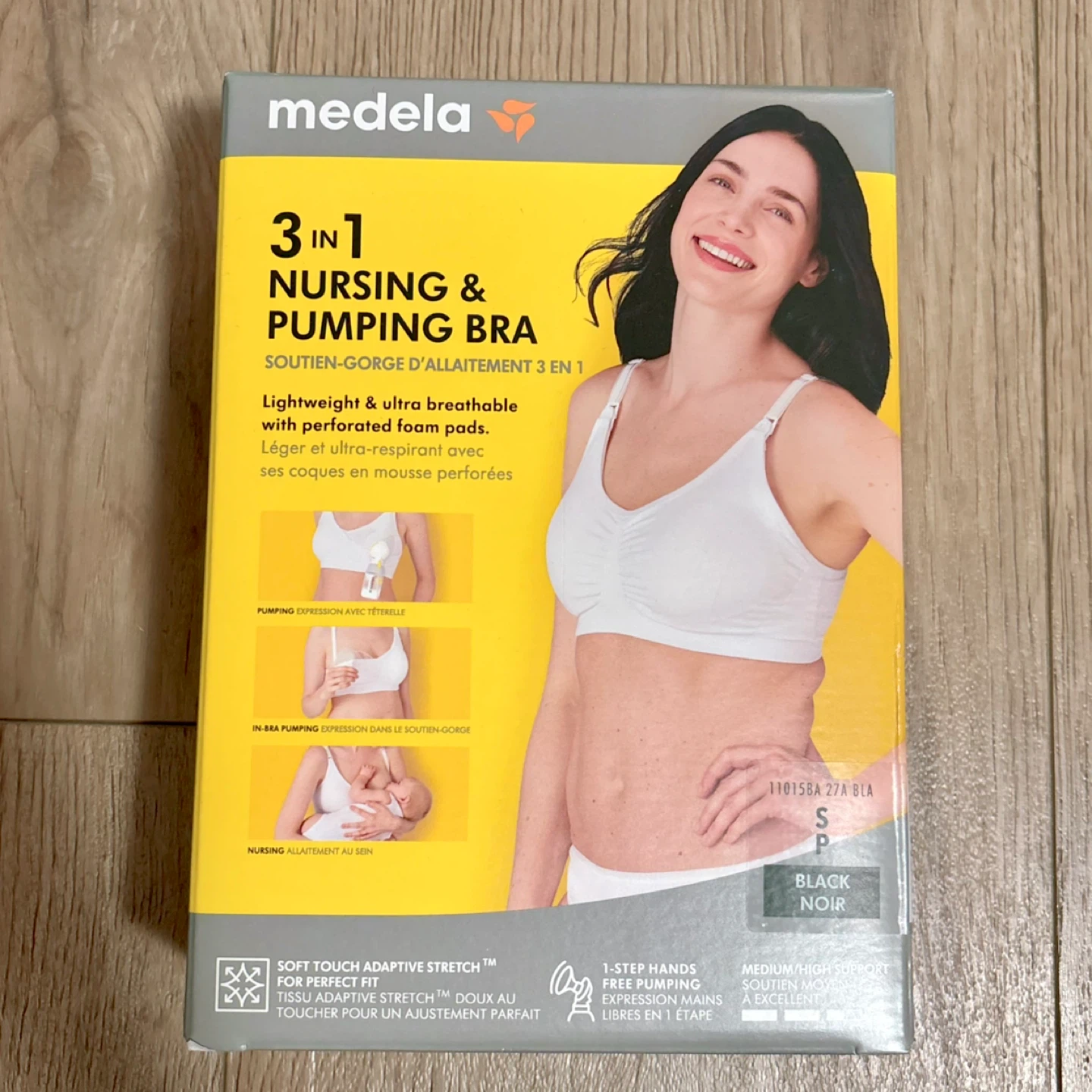 Brand new MEDELA black 3 in 1 nursing & pumping bra, size S