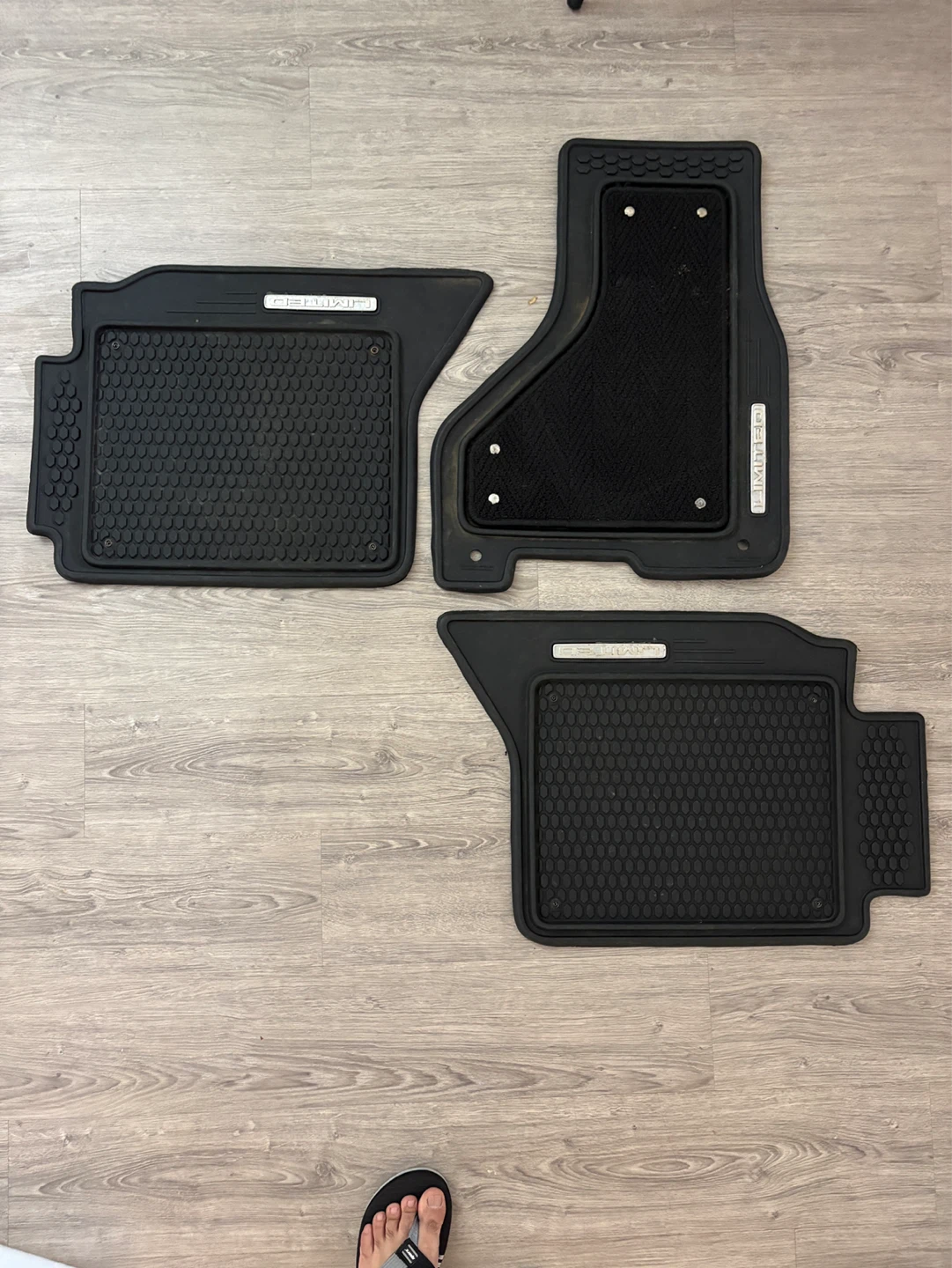 Ram 1500,Set of 3 Black Rubber Floor Mats