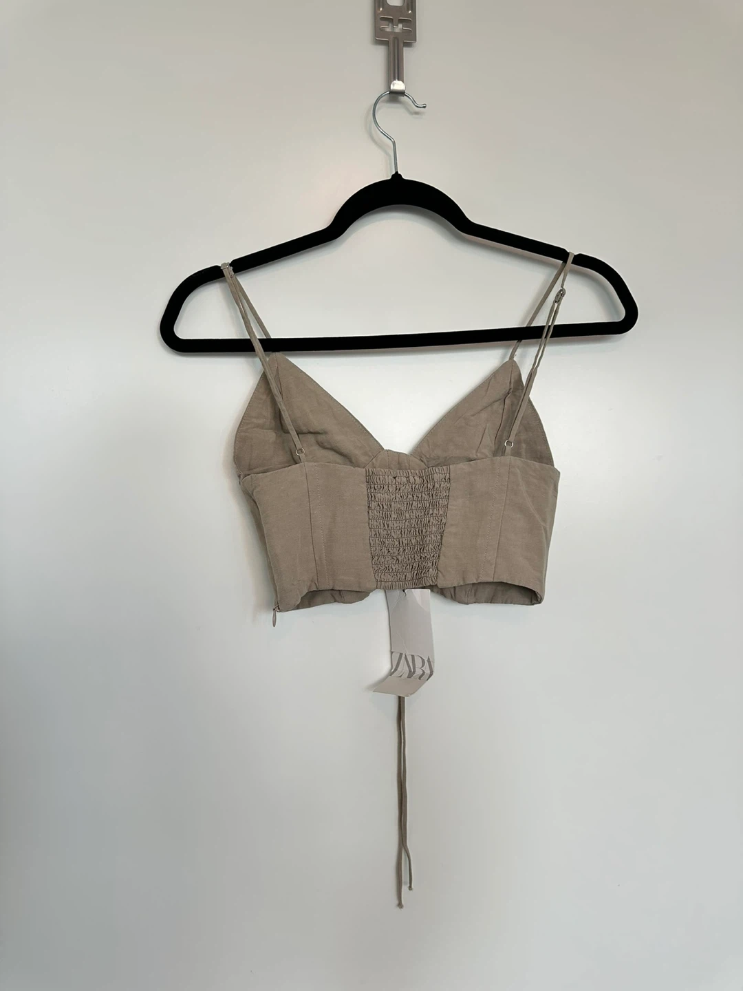Zara Corset Crop Top - Taupe - XS - photo 3