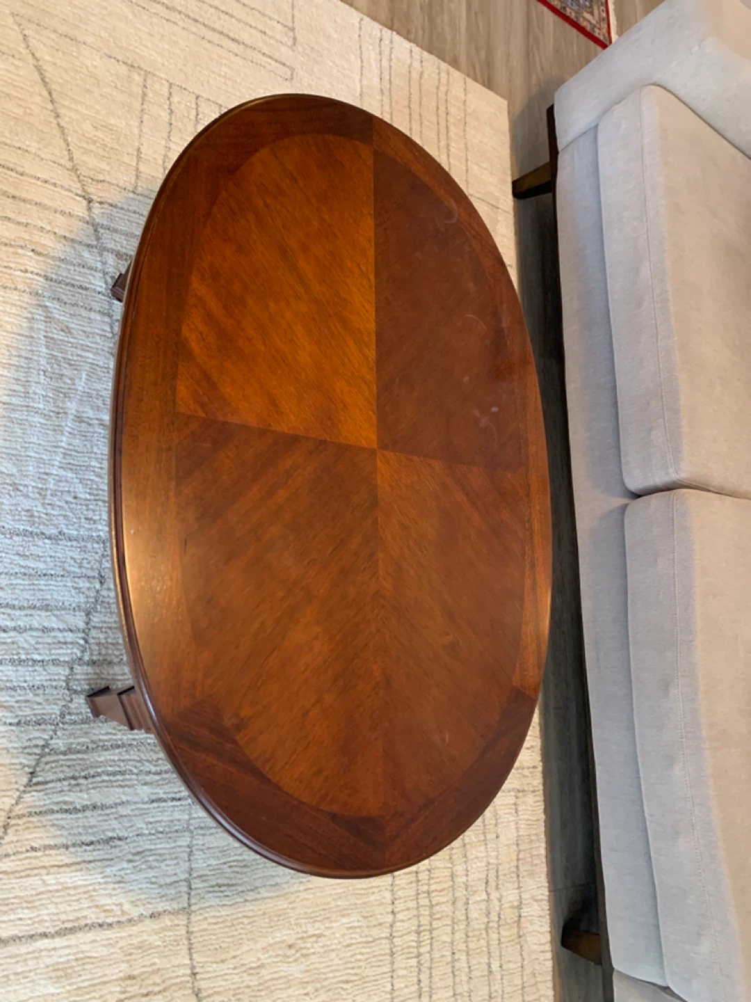 Oval Wood Coffee Table