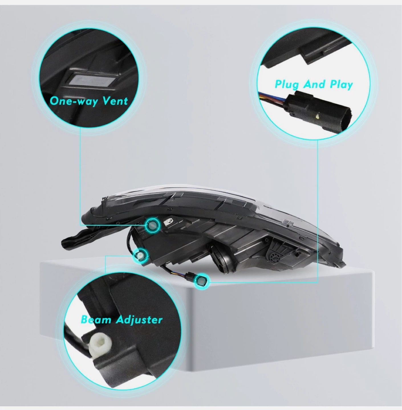 Headlight Assembly for 2019-2021 Chevy Malibu - photo 2