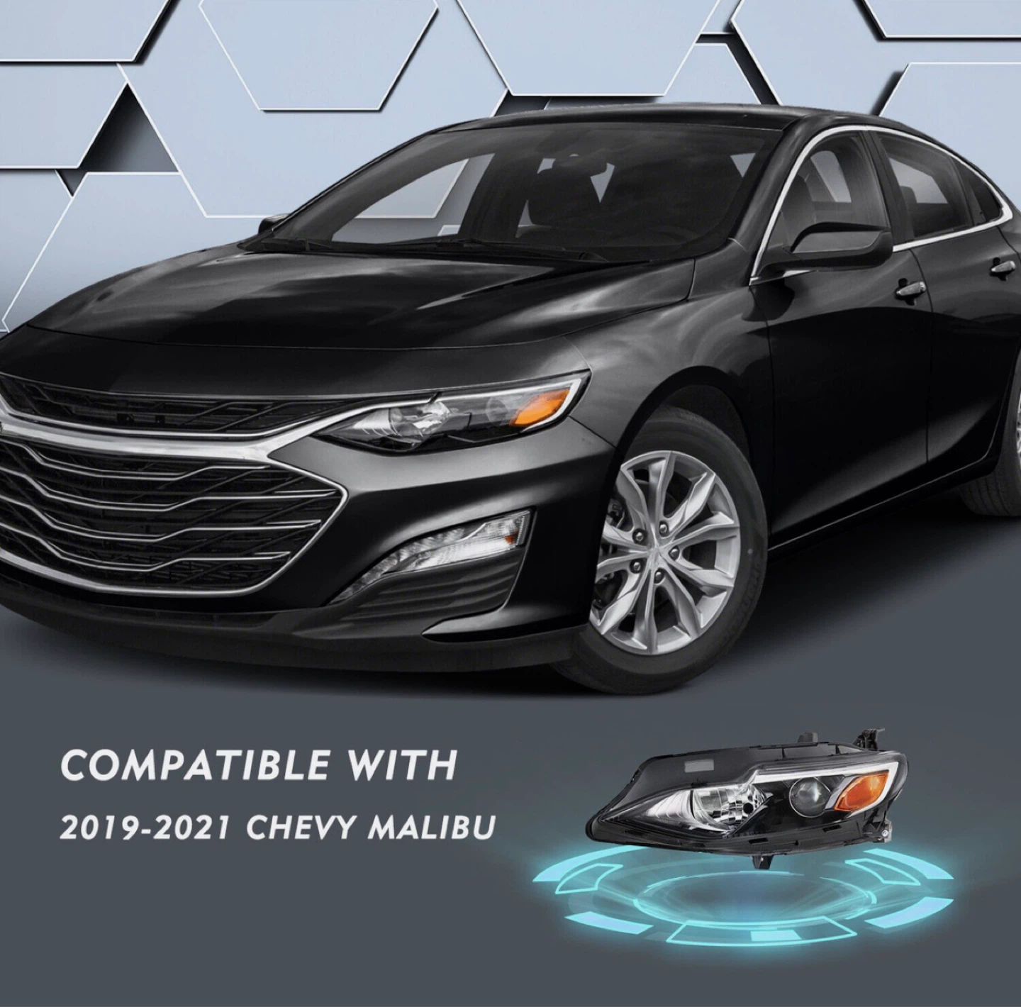 Headlight Assembly for 2019-2021 Chevy Malibu