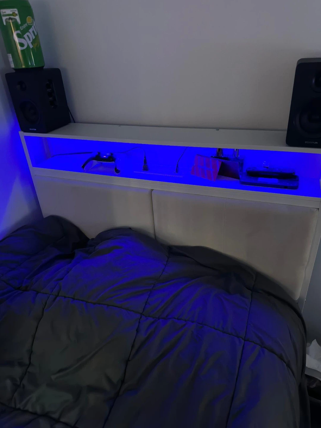 Twin Size Bed Frame with 16-Color LED Headboard - photo 4